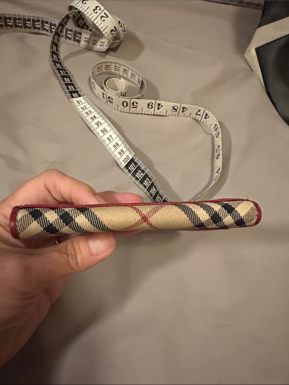 Burberry Red Leather & Nova Check Card Holder - Picture 11 of 11